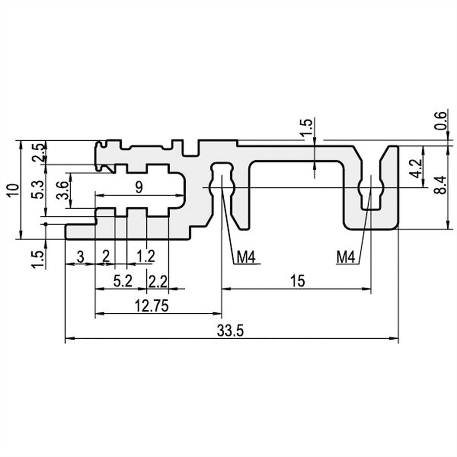 SCHROFF Typ H-KD stabil, kurzes Dach - MODULSCH. VORNE 42TE H KD