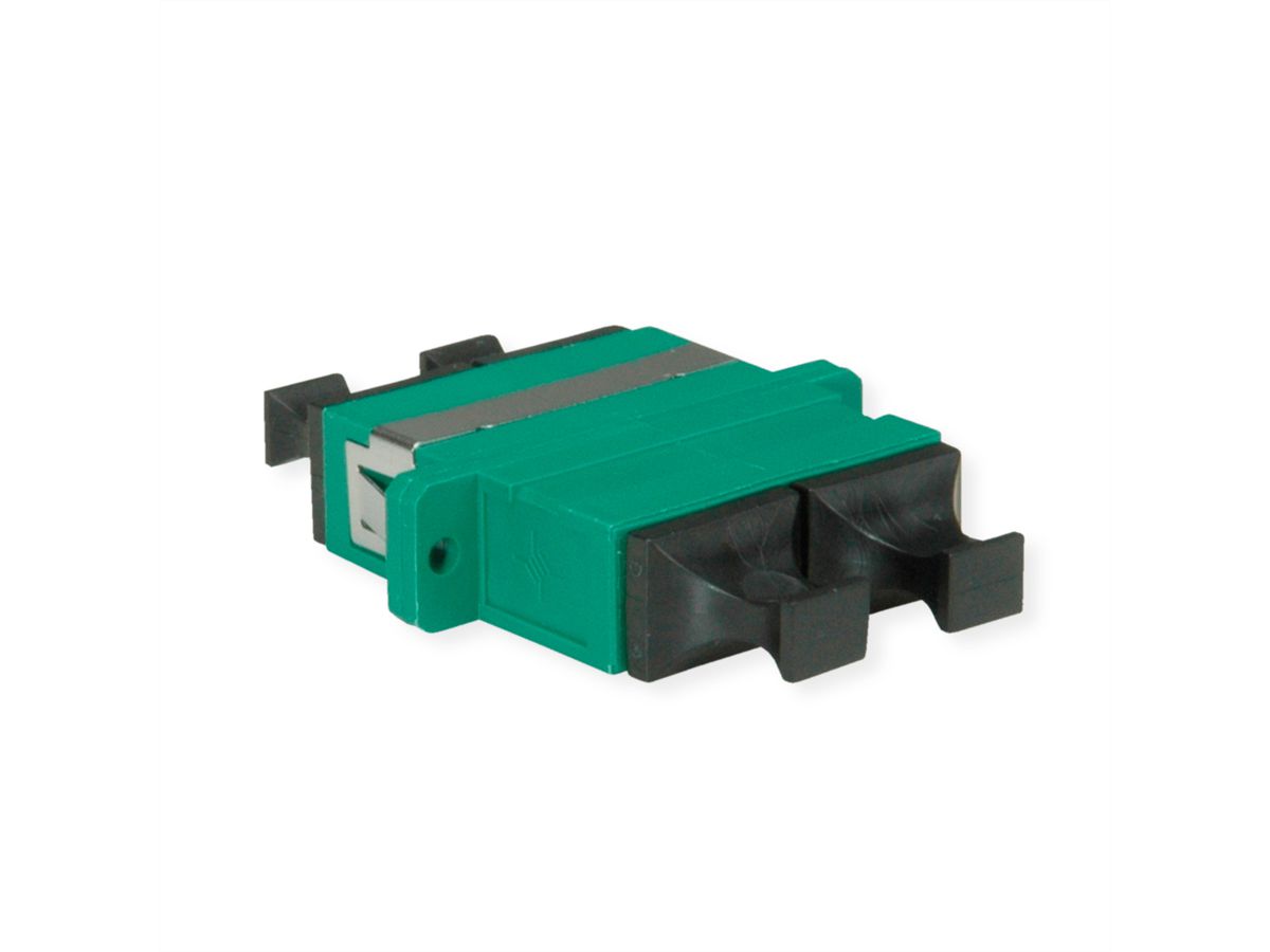 TELEGÄRTNER SC/APC Duplex Kupplung, Singlemode, Keramikhülse, Kunststoffgehäuse grün