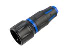 BACHMANN Profi-Schutzkontaktkupplung CEE7/3, gummiert, IP20, schwarz / blau