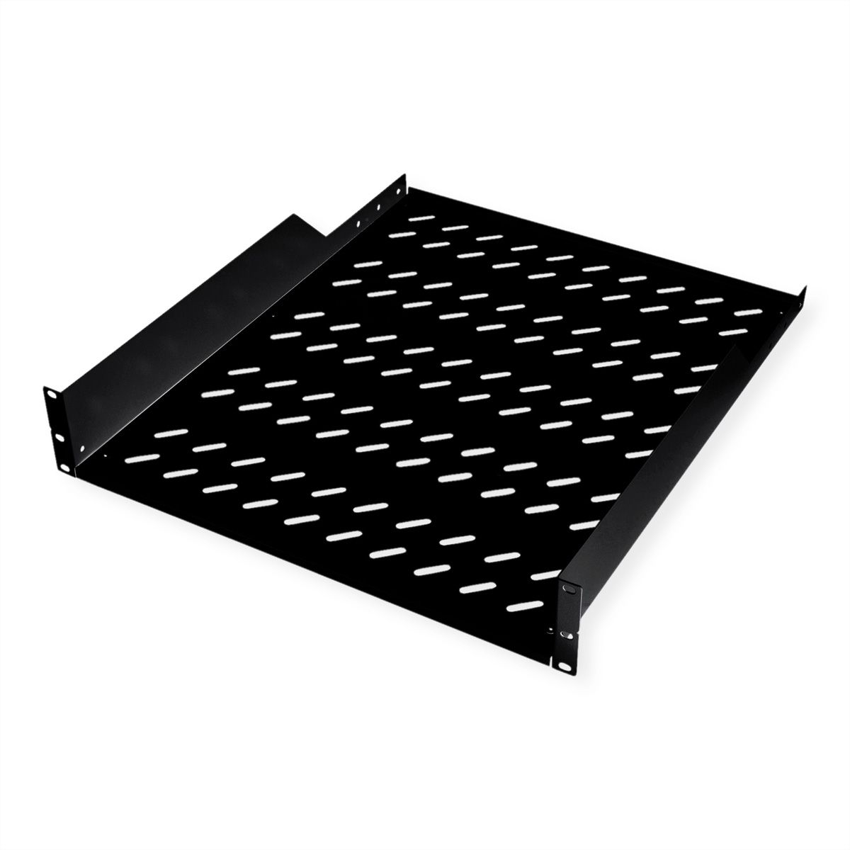 ROLINE 19-Zoll Fachboden 2 HE 550 T, 25kg Tragkraft schwarz