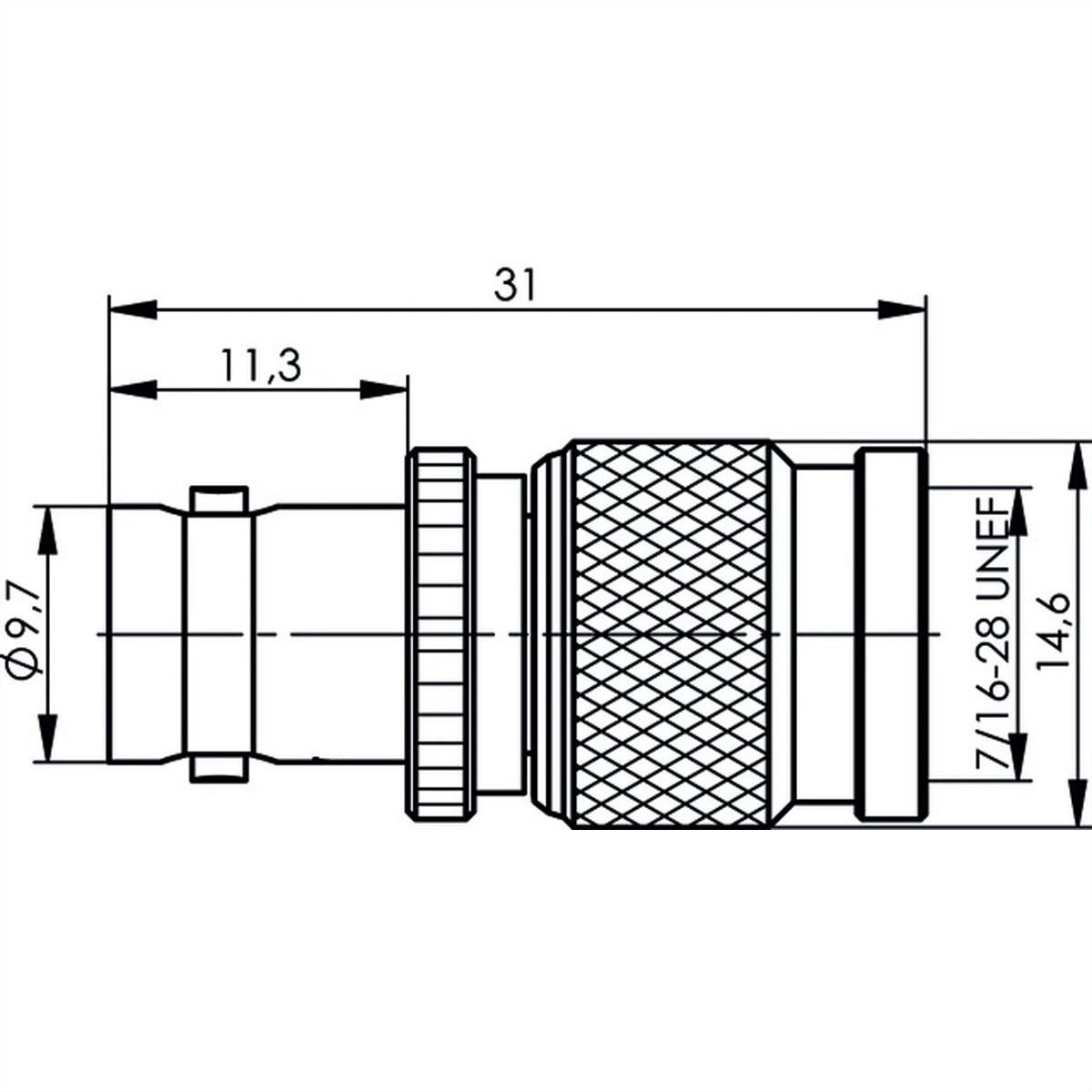 TELEGÄRTNER Adapter BNC-Buchse / TNC-Stecker
