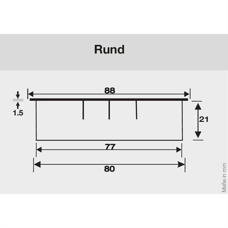 BACHMANN LOOP ROUND Kabeldurchführung, grau