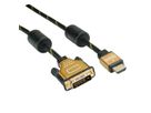 ROLINE GOLD Monitorkabel DVI-HDMI, ST-ST, (24+1) dual link, Retail Blister, 5 m