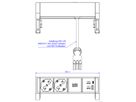 BACHMANN DESK2 2xP40 1xUSB A/C 22W, 0,2m GST18 INOX Italia