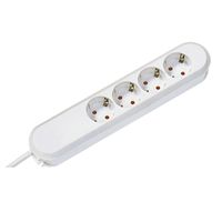 BACHMANN SMART Steckdosenleiste 4x Schutzkontakt, weiß, 1,5 m