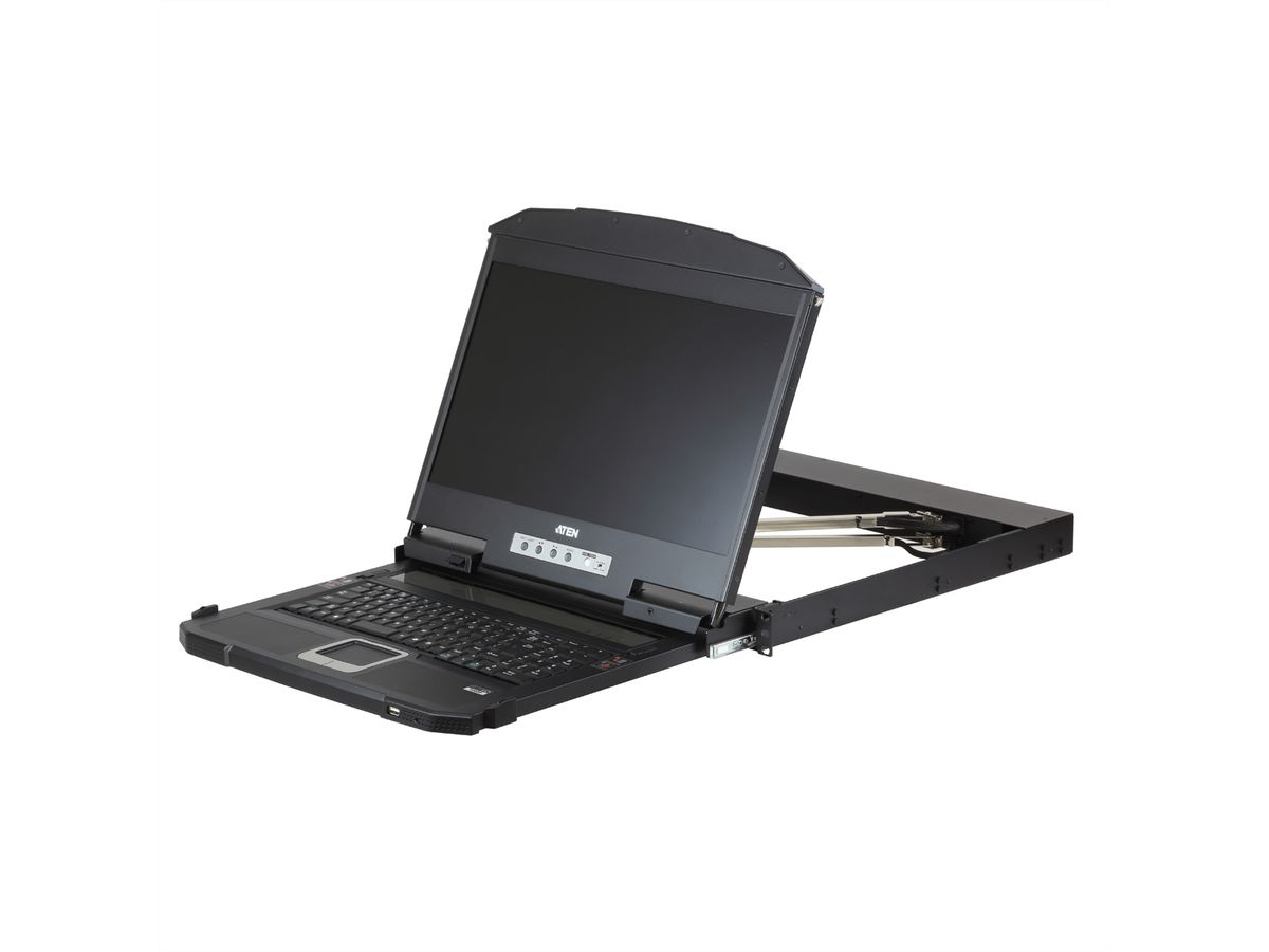ATEN CL3800NW KVM-Konsole USB HDMI DVI VGA Dual Rail, FR-Layout