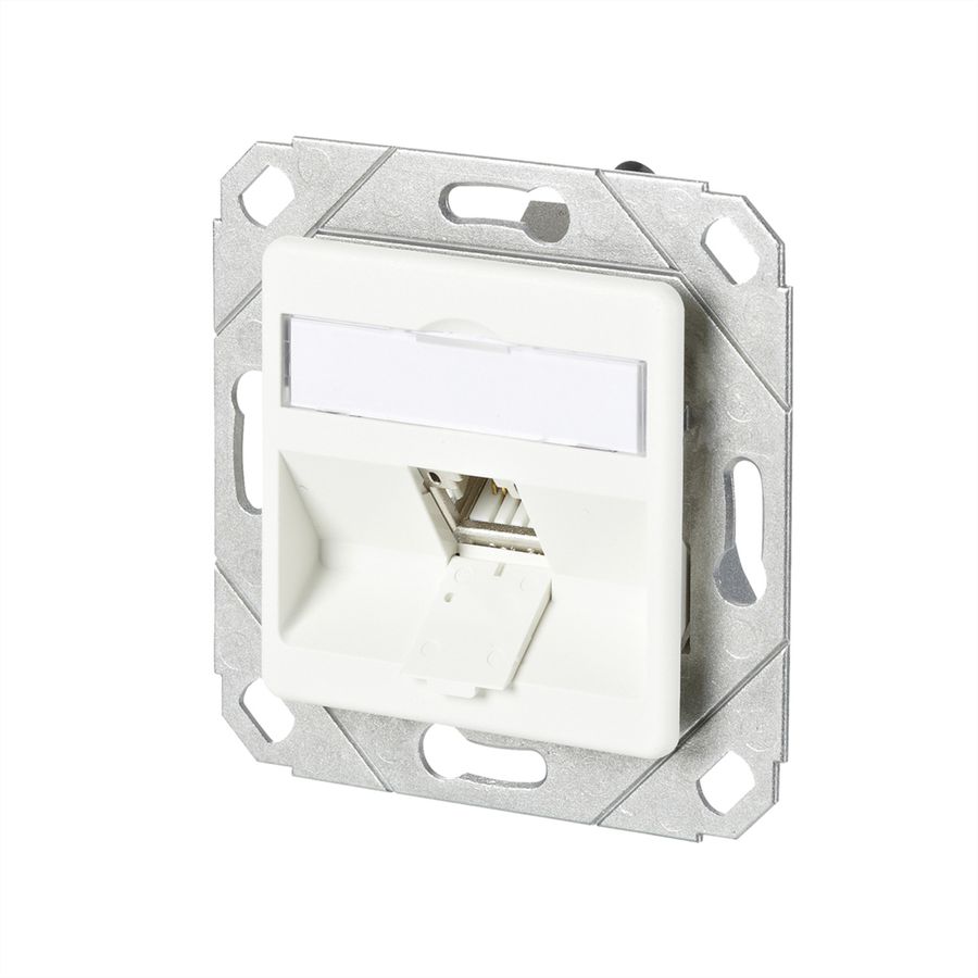 METZ CONNECT C6Amodul 1 Port 180°M UPk-Dose, reinweiß RAL9010