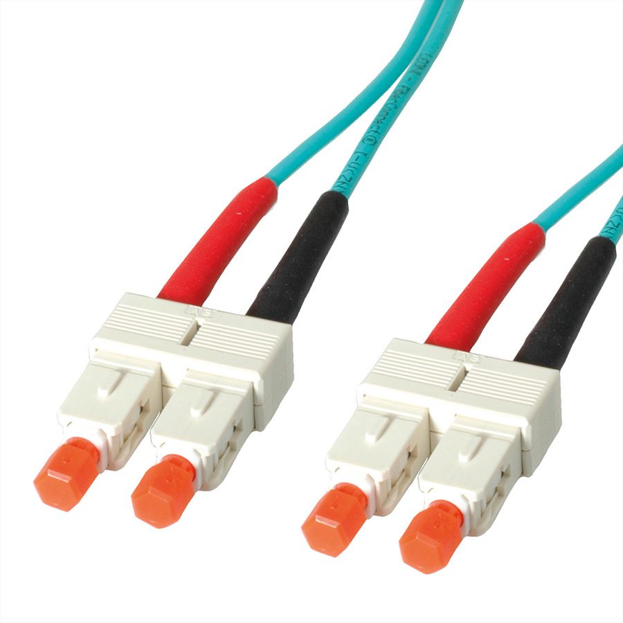 LEONI LWL-Kabel duplex 50/125µm OM3, Suhner SC/SC, 10 m