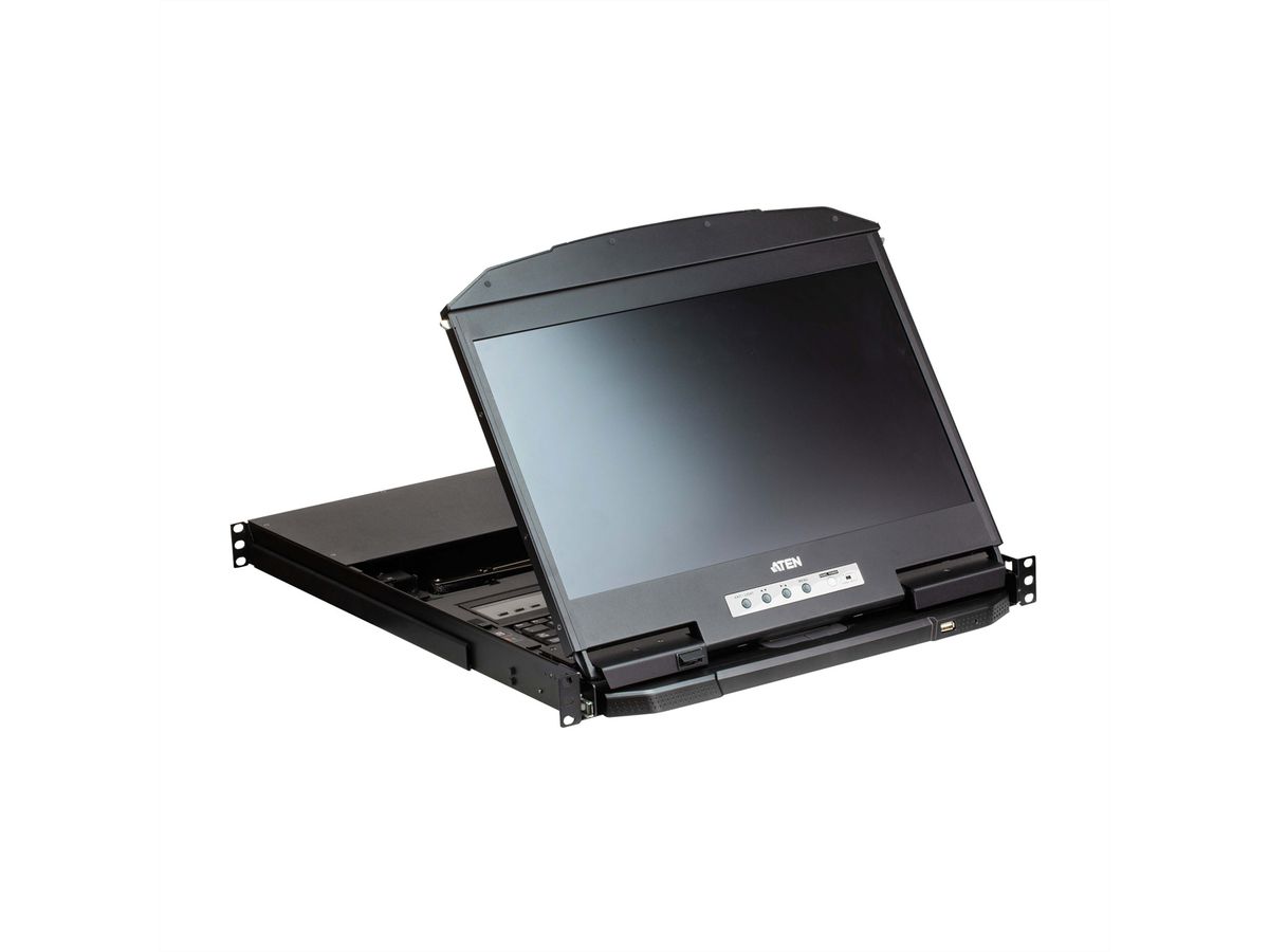 ATEN CL3884NW 4-Port Multi-View Dual Rail WideSceen LCD KVM, ES-Layout