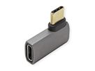 ROLINE USB4 Gen 3x2 Adapter Typ C ST/BU, Aluminium, 90°, flach, silberfarben