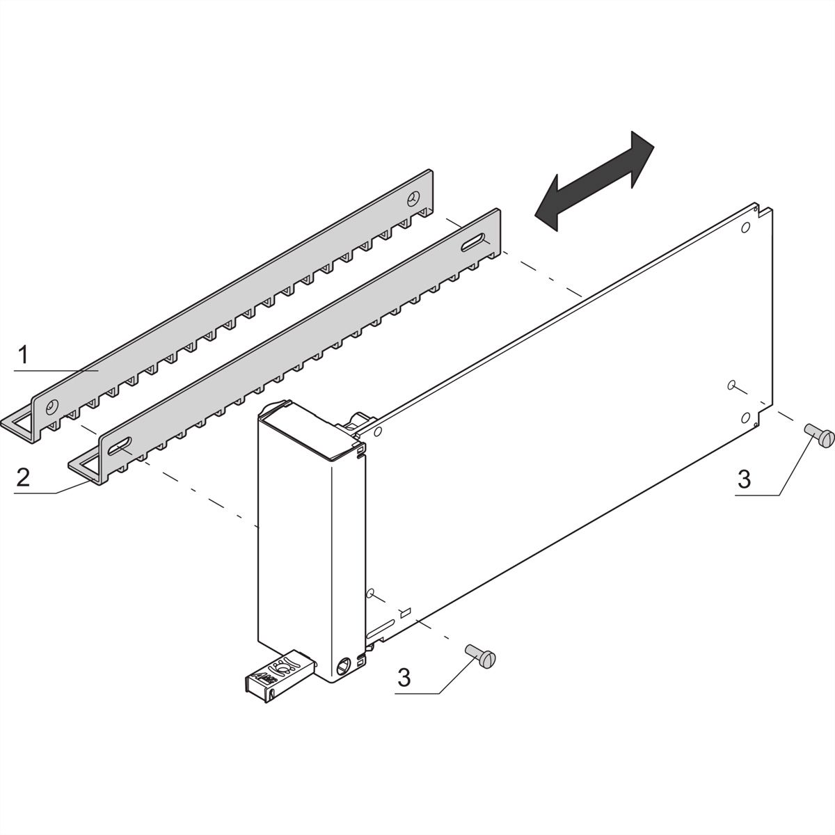 SCHROFF Luftleitblech für AdvancedMC-Filler-Module - LUFTLEITBL.BLINDMODUL HH 10X