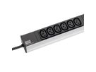 BACHMANN Steckdosenleiste 19" 1HE 12x C13 Buchse, Schutzkontakt-Stecker