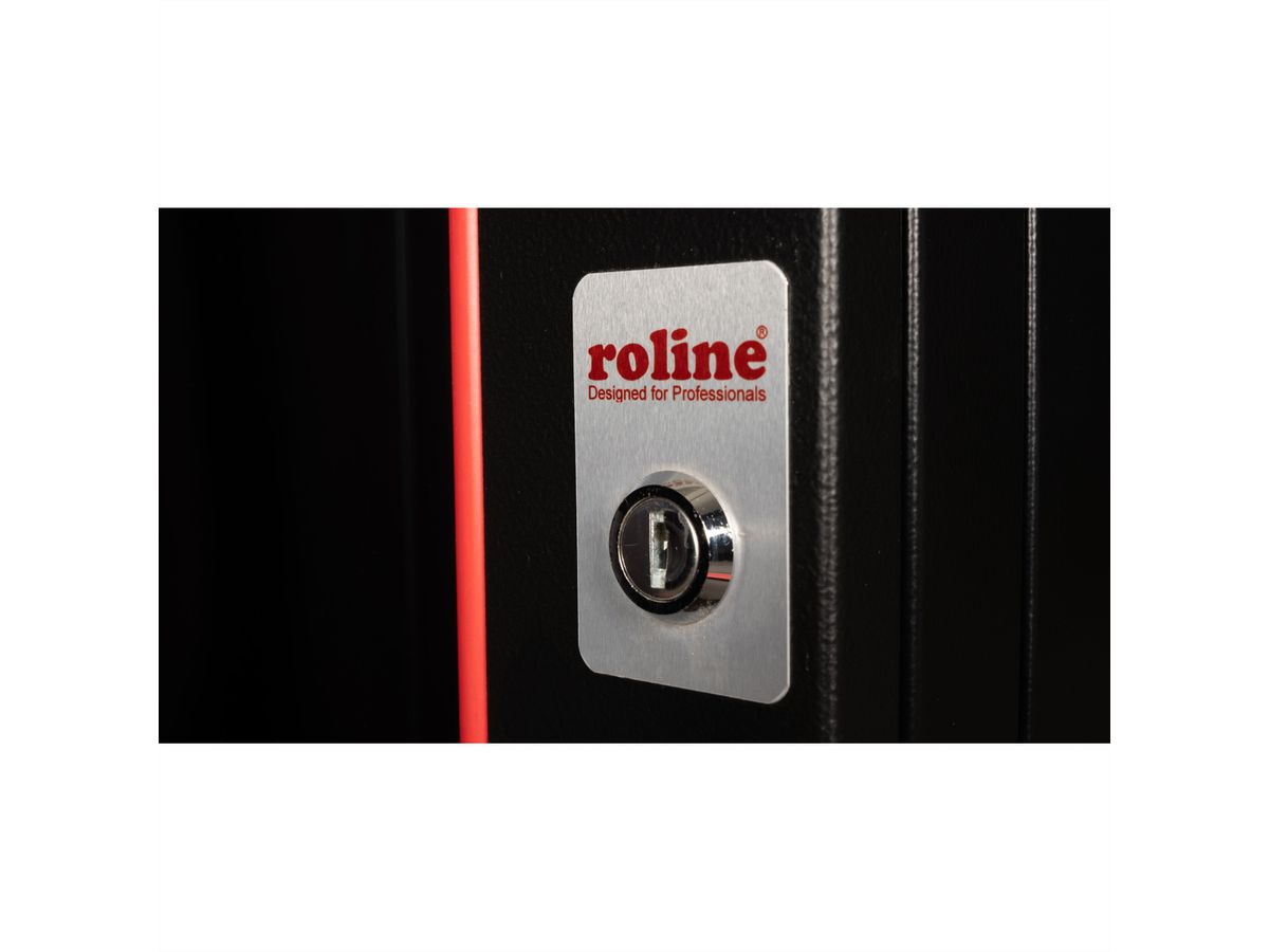 ROLINE 19-Zoll Wandgehäuse Pro 20 HE, 600x600 BxT zweiteilig schwenkbar schwarz