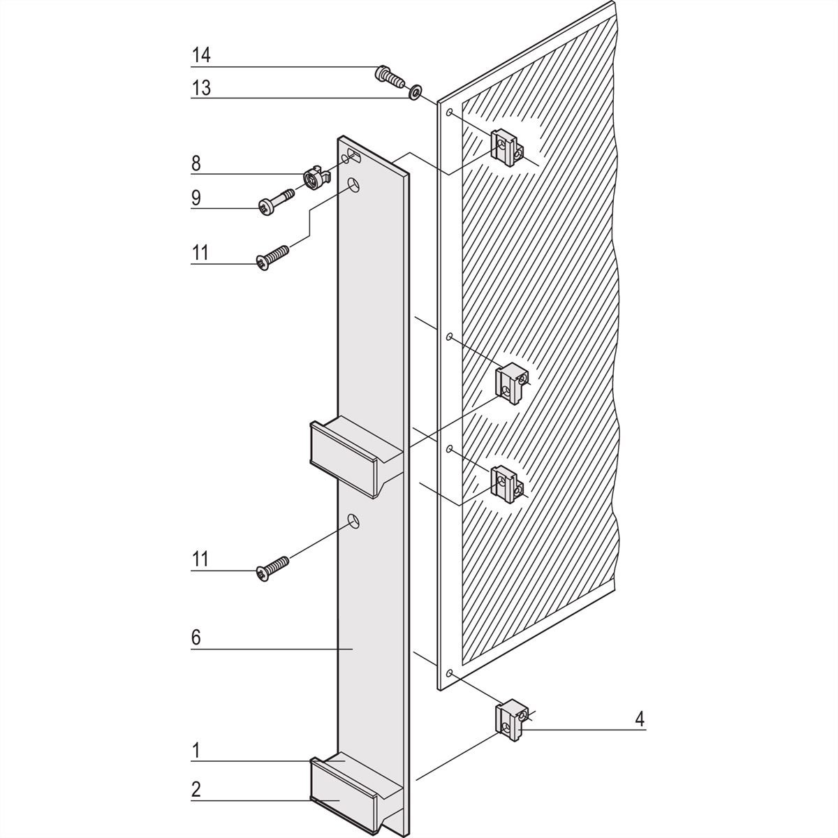 SCHROFF Steckbaugruppe mit starrem Griff in Trapezform - STECKBAUGRUPPE 6HE 7TE EL/C