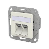 METZ CONNECT E-DAT C6A LSA++ Dose, 2 Port, UPk, reinweiß