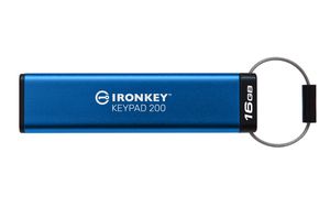 Kingston Technology IronKey 16GB Keypad 200, FIPS 140-3 Lvl 3 (ausstehend) AES-256 Verschlüsselung