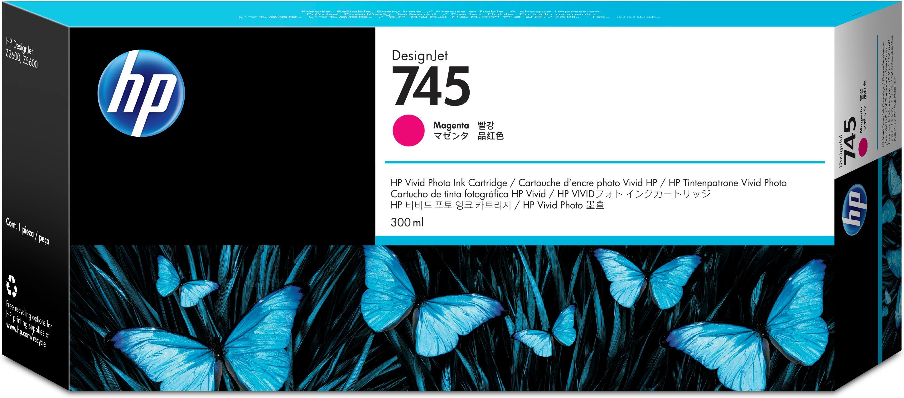 HP 745 DesignJet Druckerpatrone Magenta, 300 ml