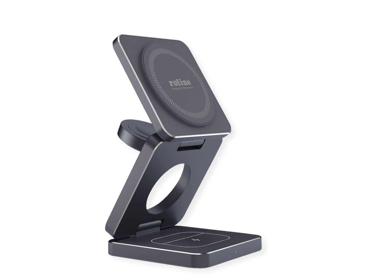 ROLINE 3-in-1 Induktions-Ladestation, faltbar, für Samsung