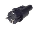 BACHMANN Vollgummi Stecker, französisches System, IP44, schwarz