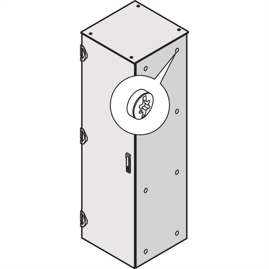 SCHROFF SEITENWAND 2200H 1000T IP55 RAL9003
