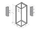 SCHROFF GESTELL HD-U 20HE 553B1000T RAL7021