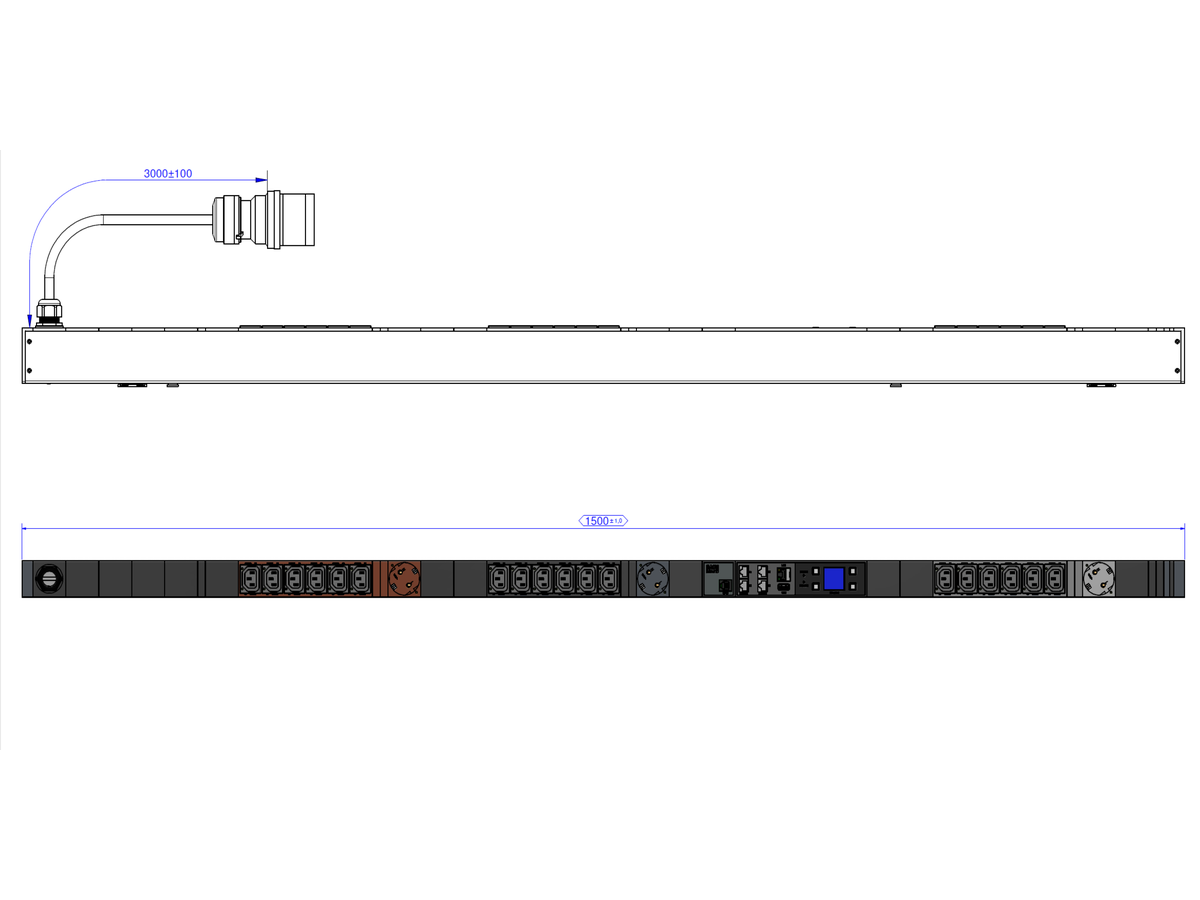 BACHMANN BN3500 18xC13 3xCEE7/3, Messung pro Phase, Diffmessung