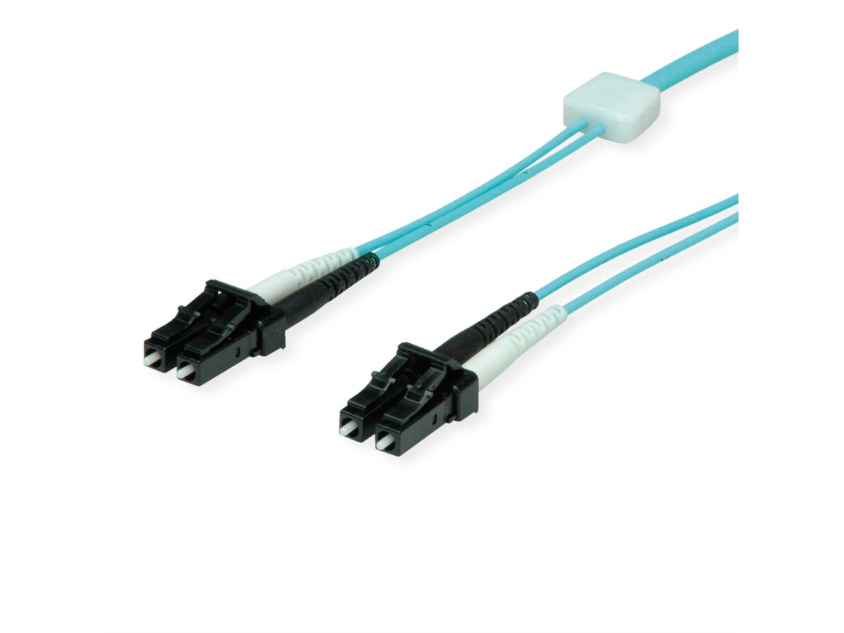 EasyLan LWL-LED-Patchkabel duplex 50/125µm OM3, LC/LC, türkis, 1 m