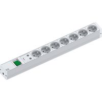 BACHMANN 19"-Steckdosenleiste 1HE 7xUTE 1xSchalter 1xSPD, 2 m