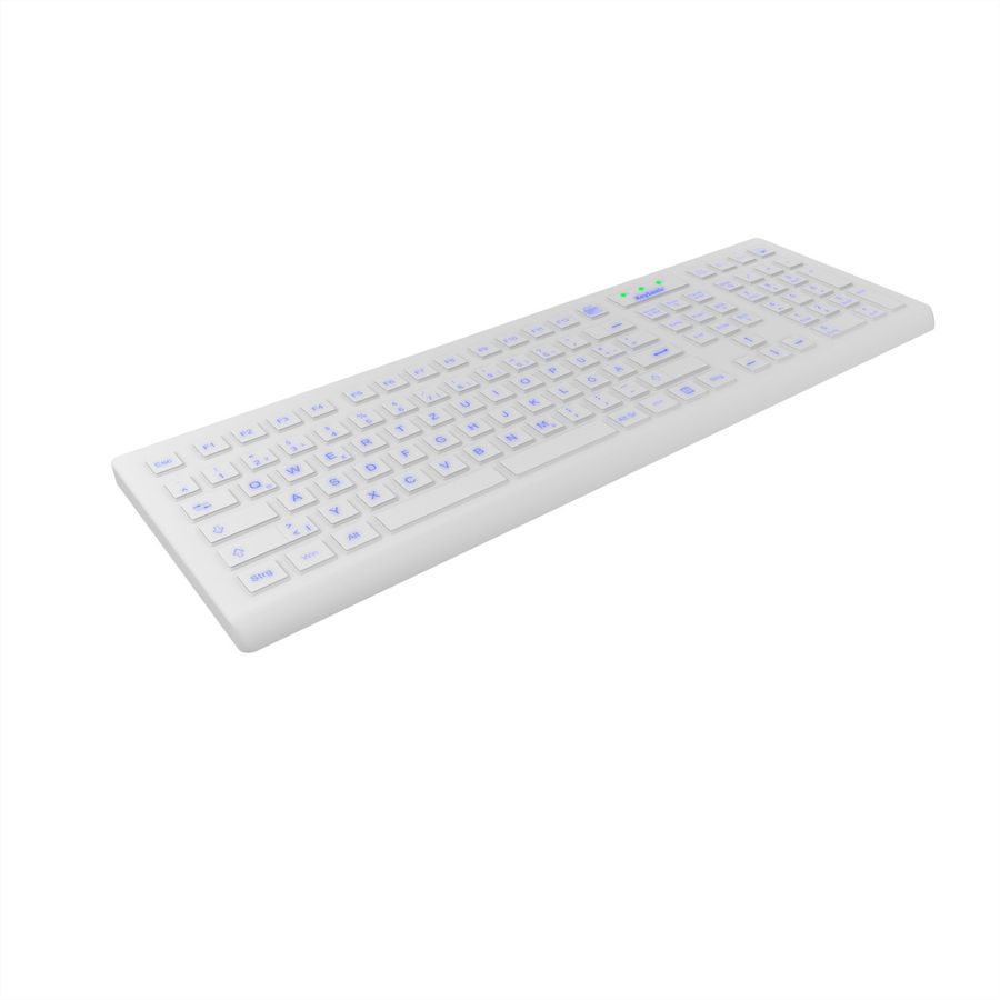 KeySonic KSK-8031INEL-Wh Hygienetastatur Full-Size Industrietastatur weiß