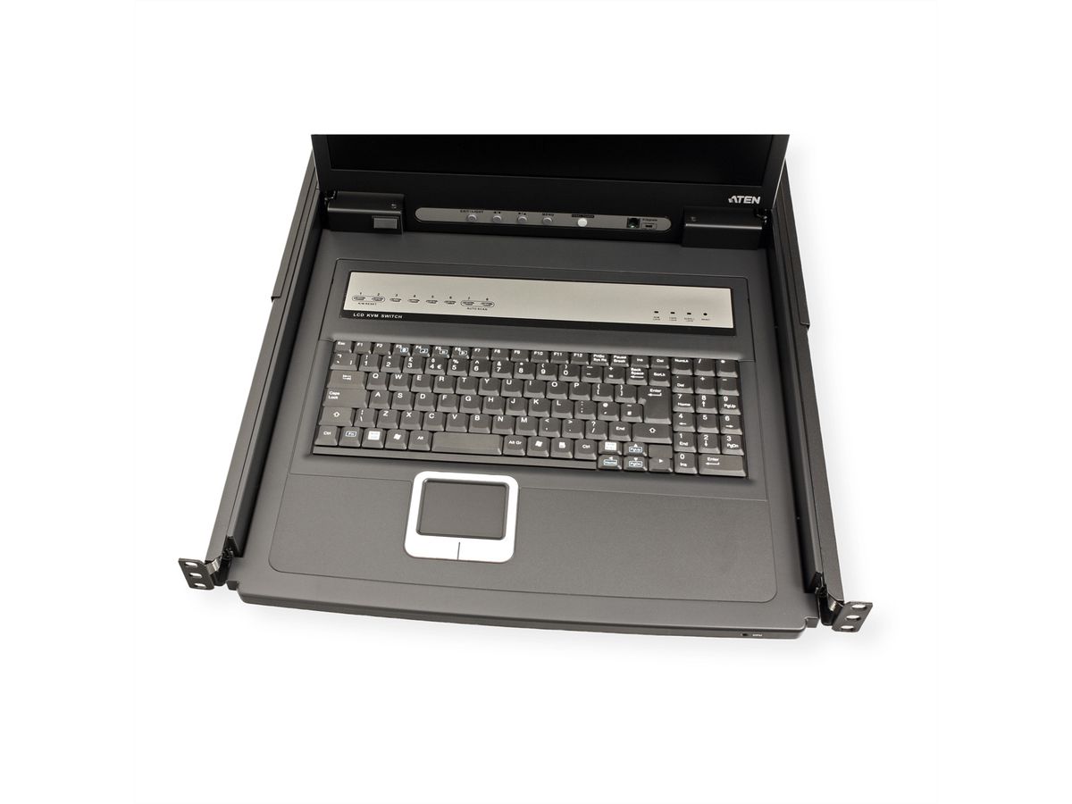 ATEN CL1308N KVM-Switch, 48cm TFT, VGA, PS/2-USB, 8 Port, FR-Layout