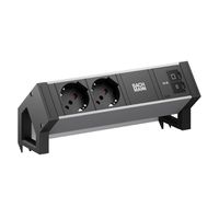 BACHMANN DESK2 ALU BLACK 2xP40, 1xUSB C/C 45W L=0,2m