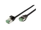 ROLINE RM U/FTP DataCenter Patchkabel Cat.6A (Class EA), slim, schwarz, 0,3 m