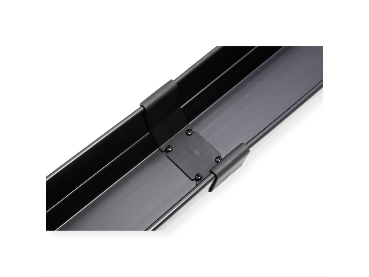 ROLINE Easy2Open Kabelkanal, Untertischmontage, schwarz, 85,8 cm