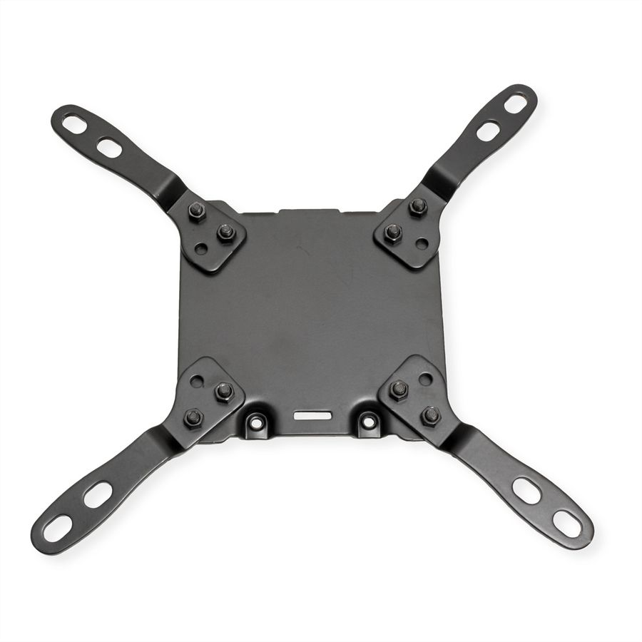 ROLINE LCD-Arm, Trägerstange, 4 Gelenke, Tischmontage, 24-57 Zoll, bis 27 kg, schwarz