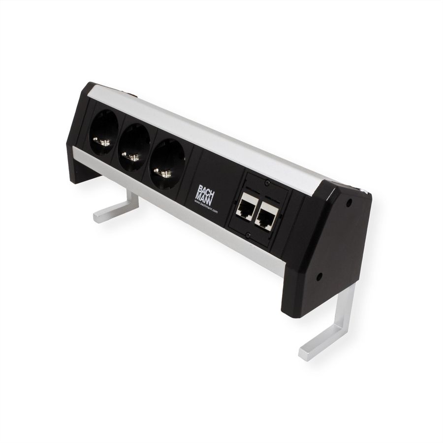 BACHMANN DESK 3x Schutzkontakt, 2x CAT6