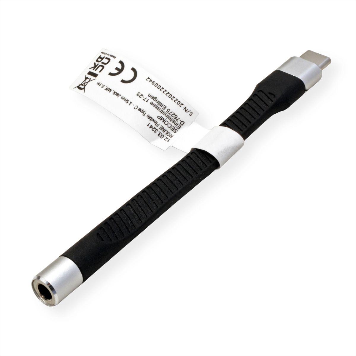 ROLINE Adapter USB Typ C - 3,5mm Audio, ST/BU, 0,1 m