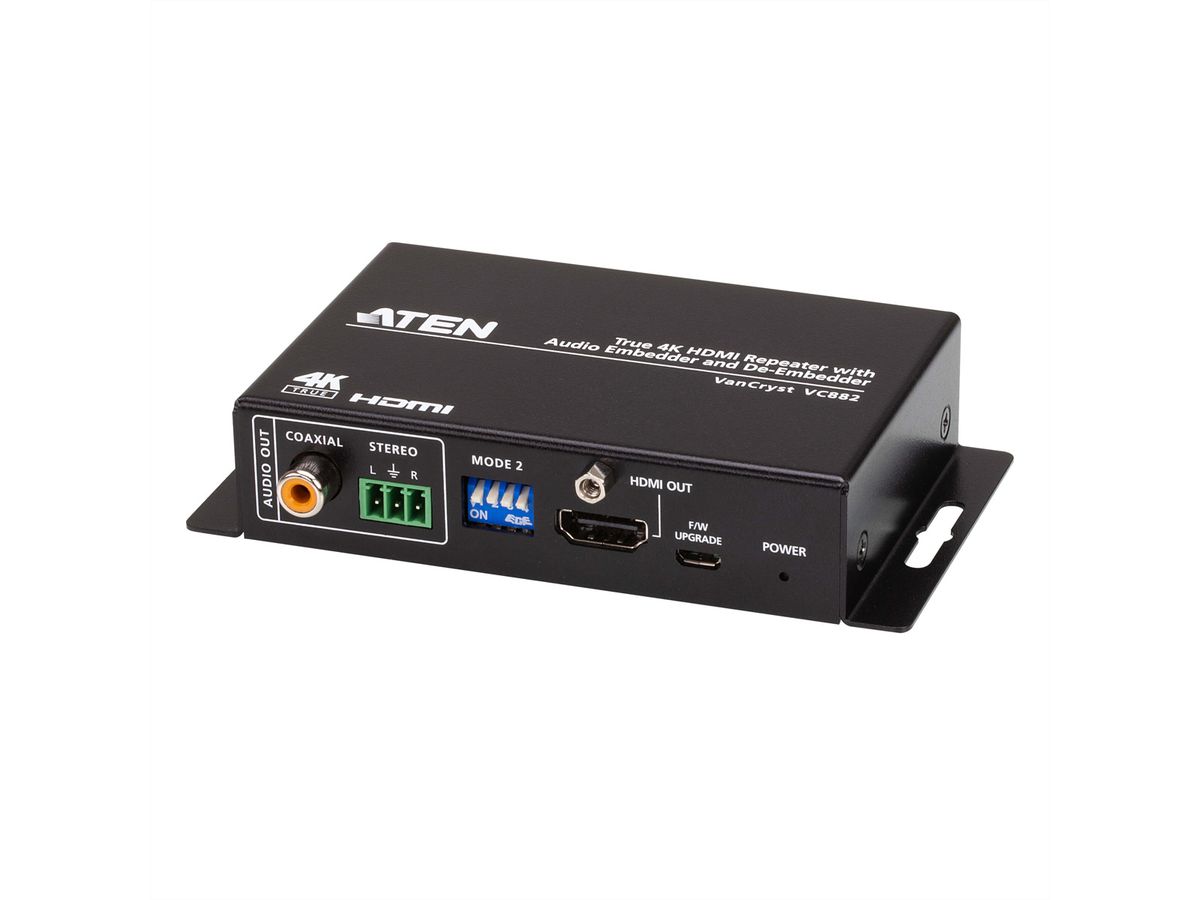 ATEN VC882 True 4K HDMI Repeater mit Audio Embedder und De-Embedder