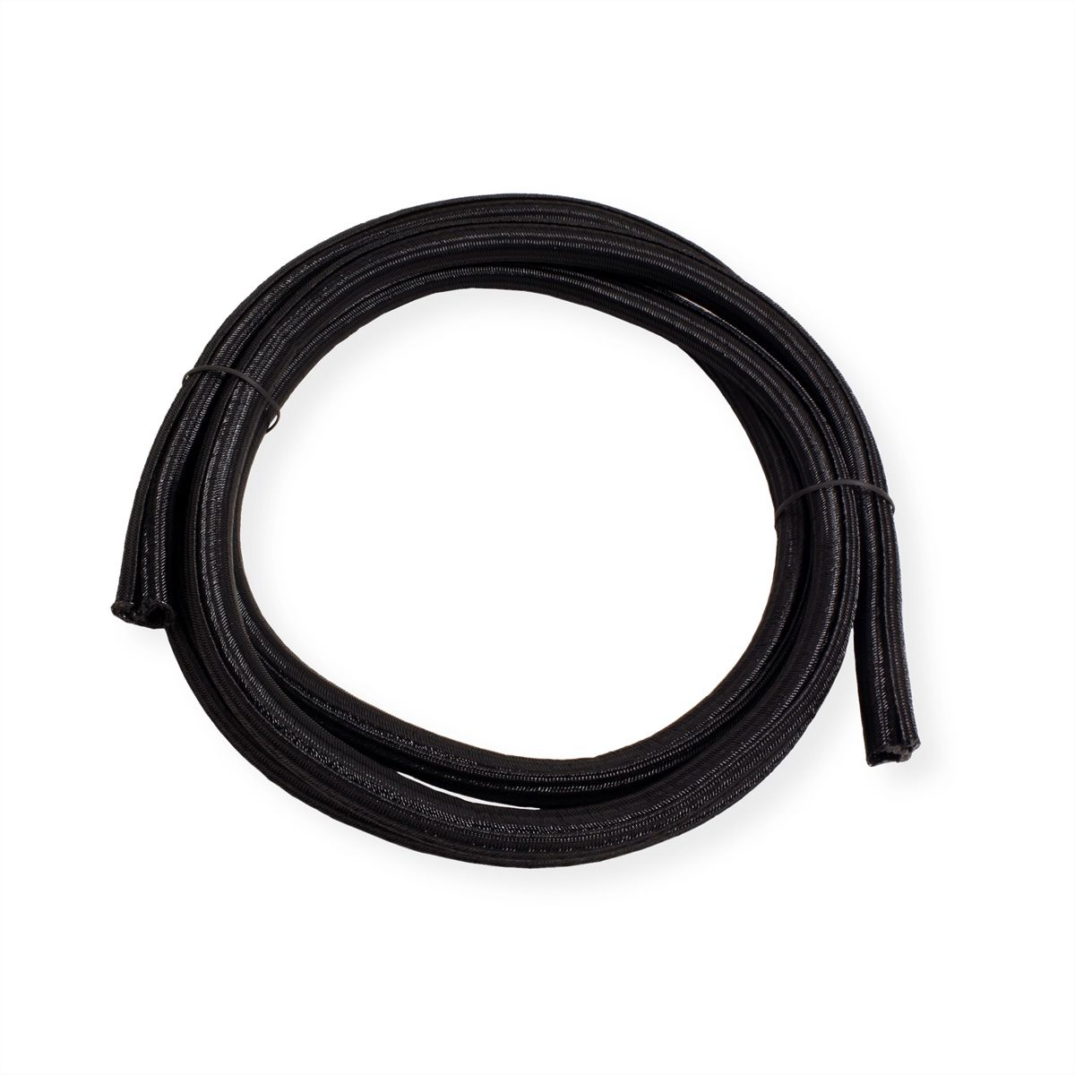 ROLINE PVC Gewebeschlauch für Kabelbündelung, selbst-schliessend, schwarz, 2,5 m