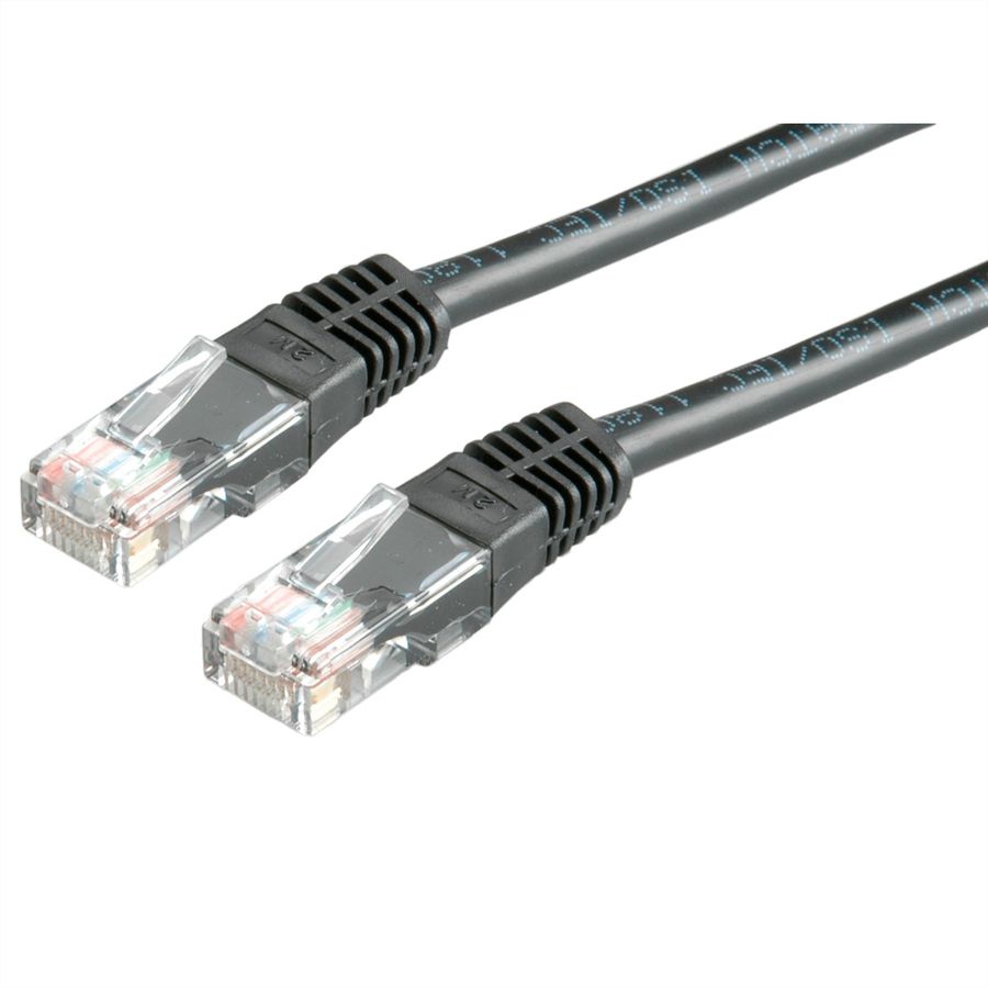VALUE Patchkabel Cat.6 (Class E) UTP, schwarz, 5 m