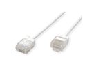 ROLINE UTP DataCenter Patchkabel Kat.6A (Class EA), LSOH, slim, extra kurzer Stecker, weiß, 1 m