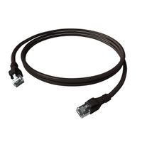 EasyLan DualBoot PushPull IP20 Patchkabel, Cat.6A (Class EA), S/FTP, schwarz, 3 m