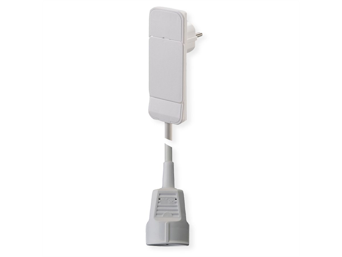 BACHMANN SmartPlug Flachstecker 1x Schutzkontakt weiß, 3m