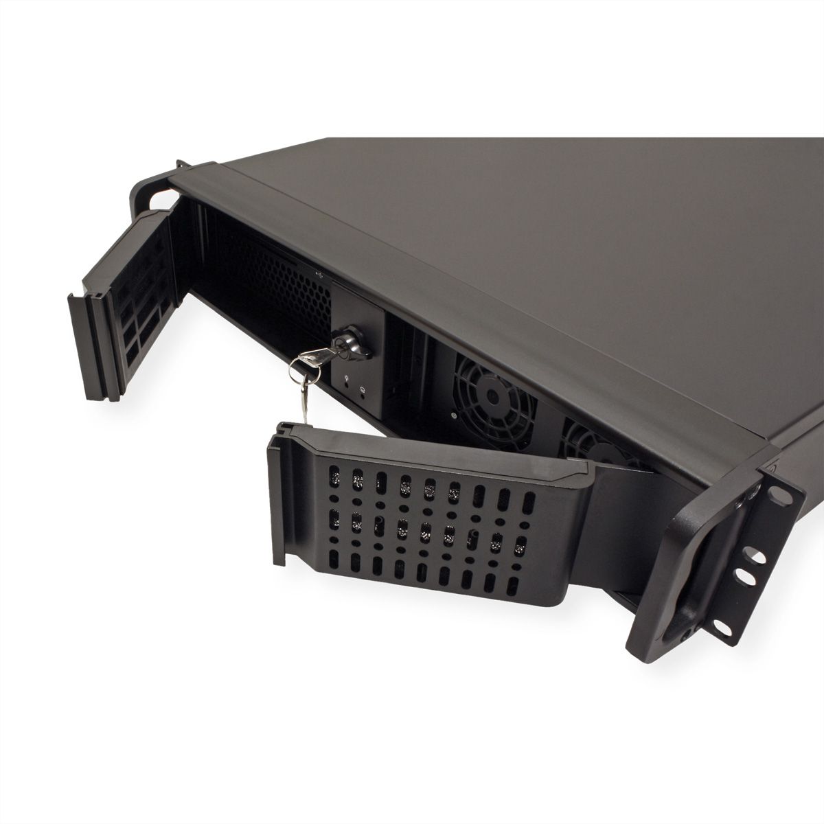 19" Servergehäuse 2U-2098-SK, 2HE, kurz, schwarz
