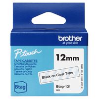 Brother BTAG-131 Etiketten erstellendes Band Schwarz auf transparent