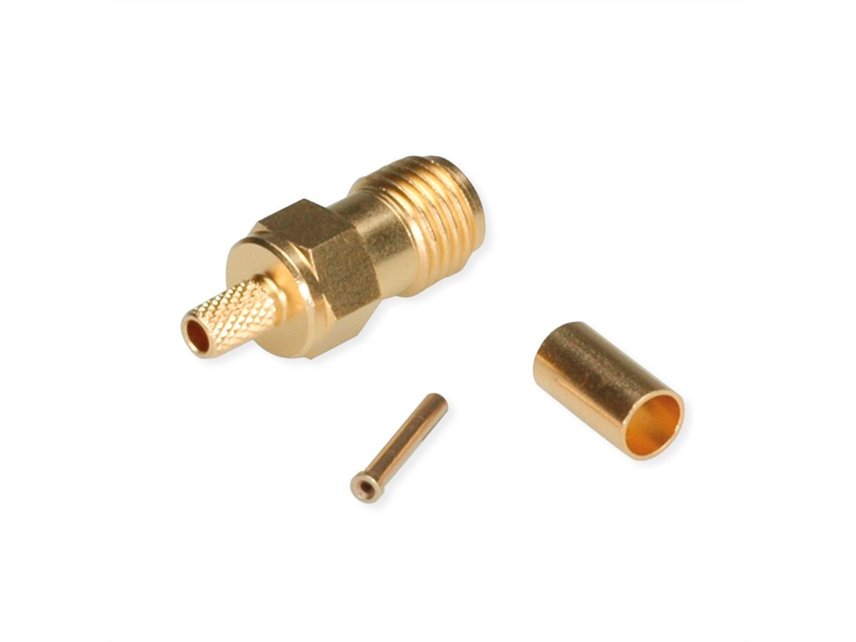 TELEGÄRTNER SMA-Kabelbuchse für RG-316/U, vergoldet Löt-/Crimpanschluss