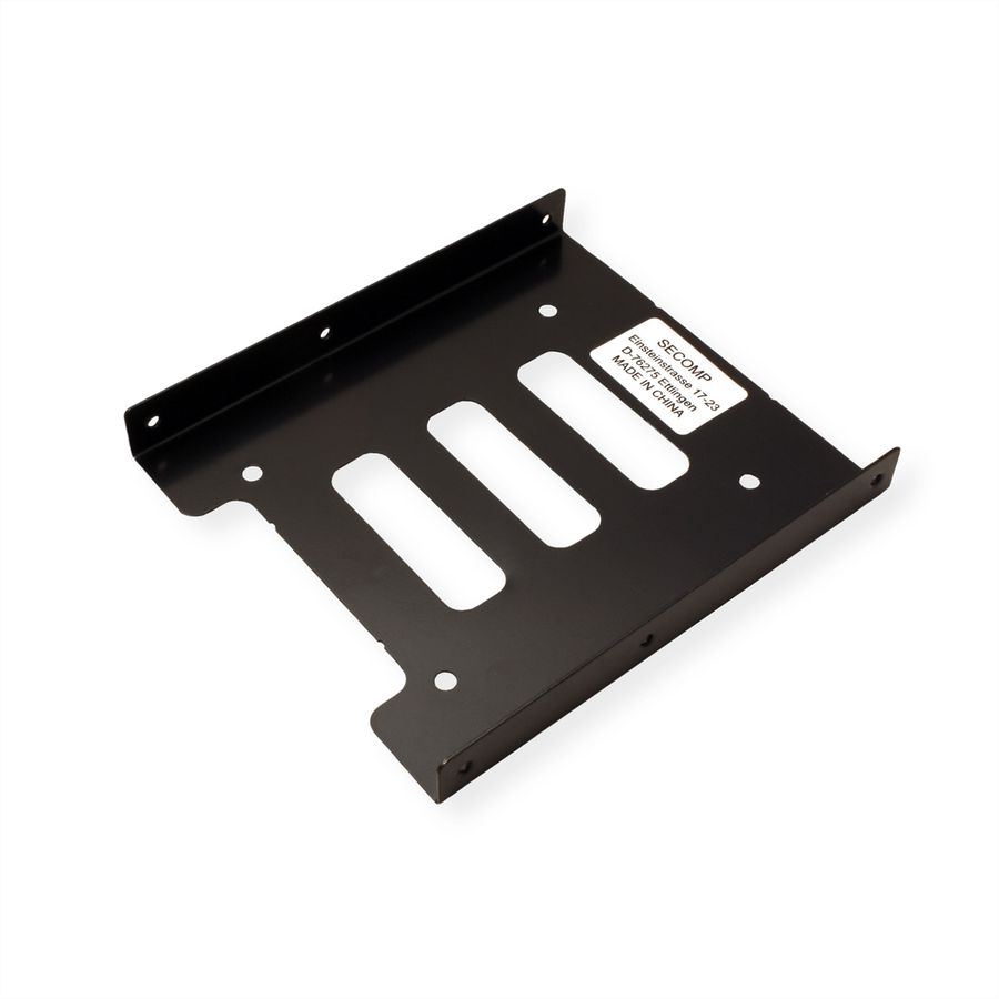 ROLINE Montageadapter, 3,5 Zoll Rahmen, für 1x 2.5 HDD/SSD, Metall, schwarz
