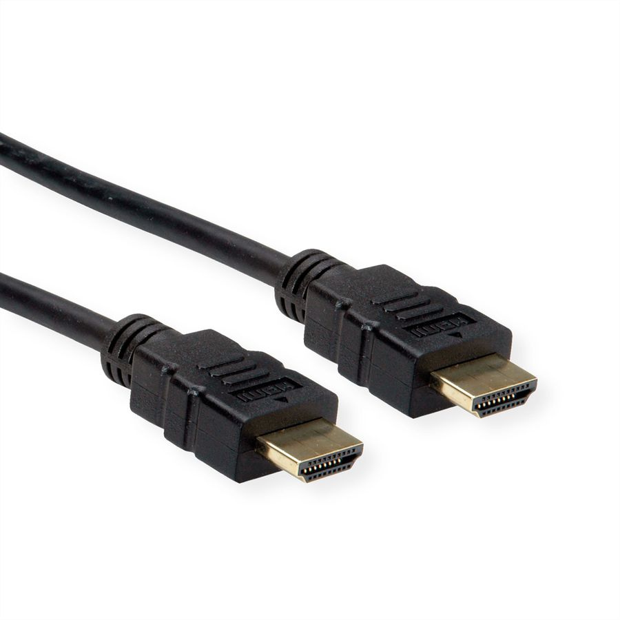 ROLINE HDMI High Speed Kabel mit Ethernet, TPE, schwarz, 3 m