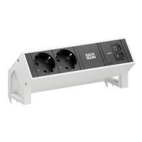 BACHMANN DESK2 2xCEE7/3 1xUSB C/C 45W, L=0,2m RAL9010