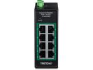 TRENDnet TI-PGLC80 8-Port Gigabit PoE+ Industrial DIN-Rail Mini Switch