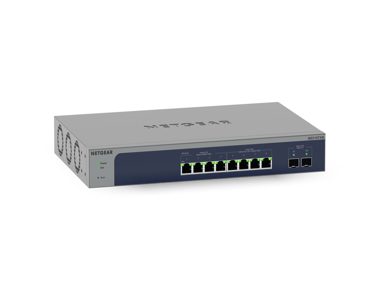 NETGEAR MS510TXM Netzwerk-Switch Managed L2/L3/L4 10G Ethernet (100/1000/10000) Grau, Blau